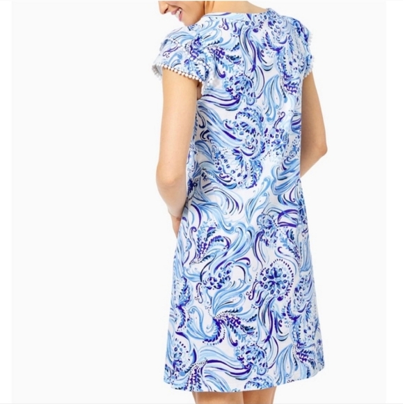 Lilly Pulitzer Bridgitte Cotton Shift Dress in Resort White Don't Be Jelly - Picture 4 of 11